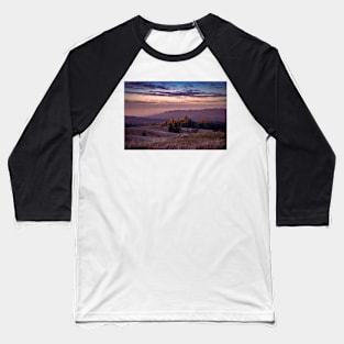 Sunset clouds and redwood trees Baseball T-Shirt